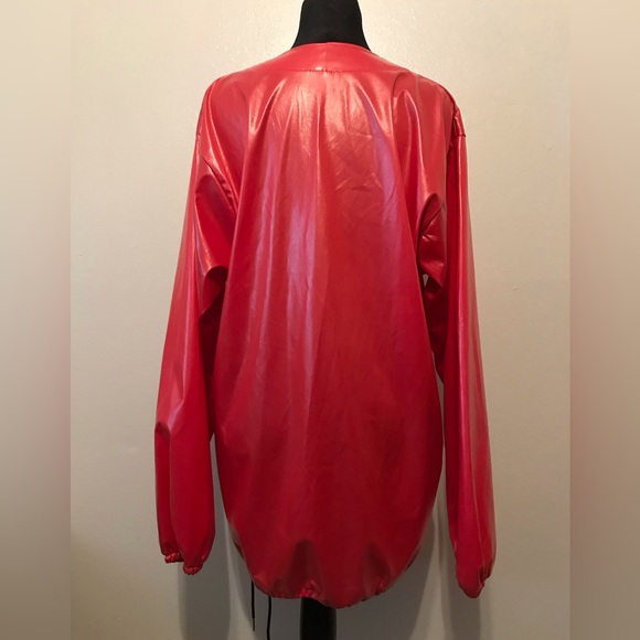 Vintage Wilson Unisex Stadium Pullover Stadium Jacket Pearl red Sz Men’s M - Picture 3 of 7